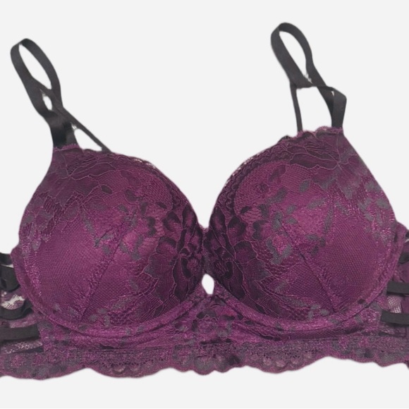 Lace Underwire Bra in Plum - Picture 1 of 2